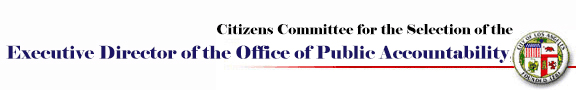 The Citizens Committee for the Selection of the Executive Director of the Office of Public Accountability